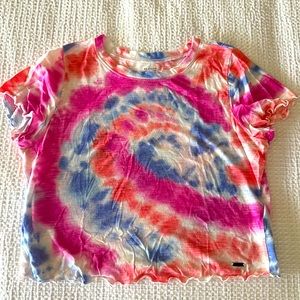 Hollister Tie-Dye Short Sleeve Crop Top